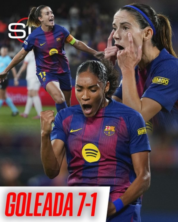 太残暴！欧冠首轮巴萨女足7-1大胜拜仁女足